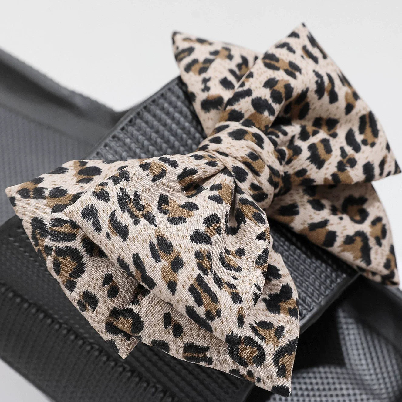 EVA Leopard Bow Sandals
