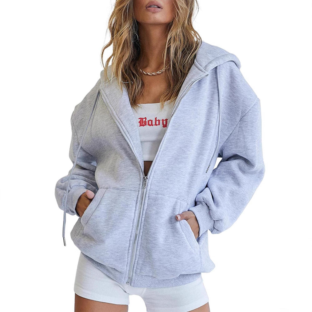Women's Girls Jacket Sweatshirt Casual Drawstring Clothes