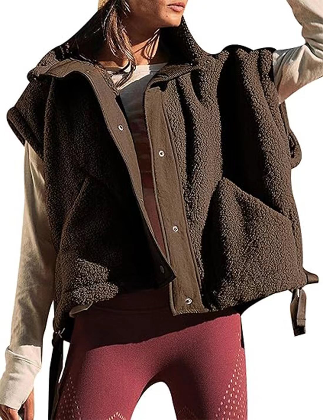 Women's Plush Vest Lambswool Jacket Vest Coat