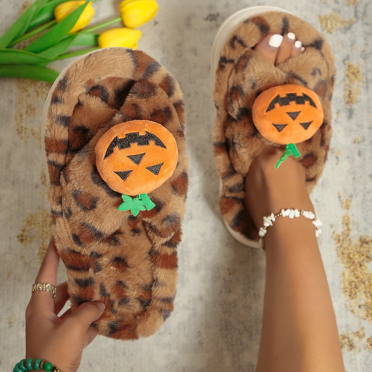 Halloween Pumpkin Head Slippers