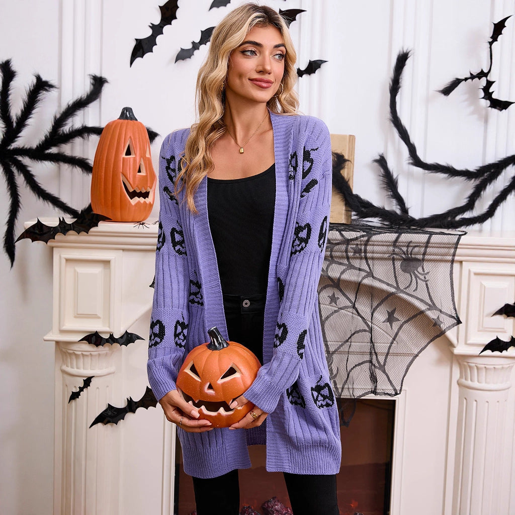 Halloween Knitted Cardigan Jacket