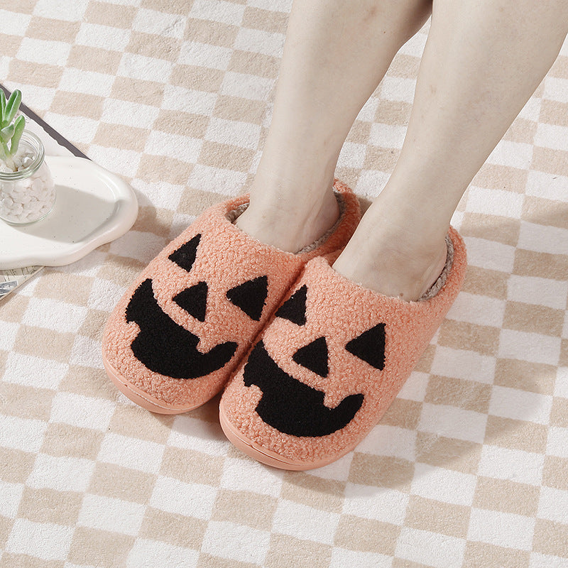 Halloween Pumpkin Cotton Slippers