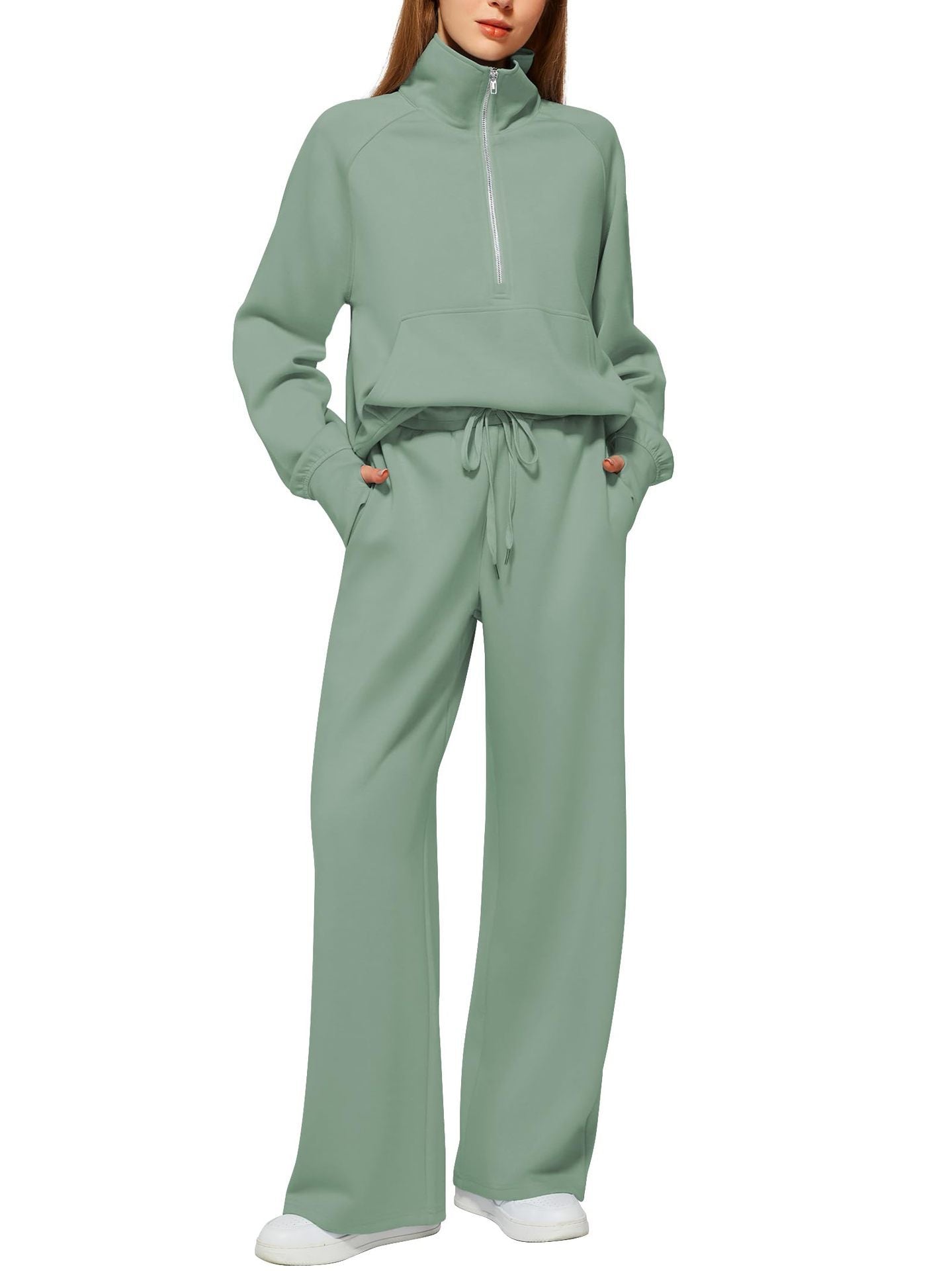 Sweatshirt Wide-leg Sweatpants Casual Set