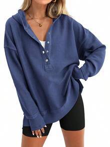 Solid Color Women's Hoodie Sweatshirt