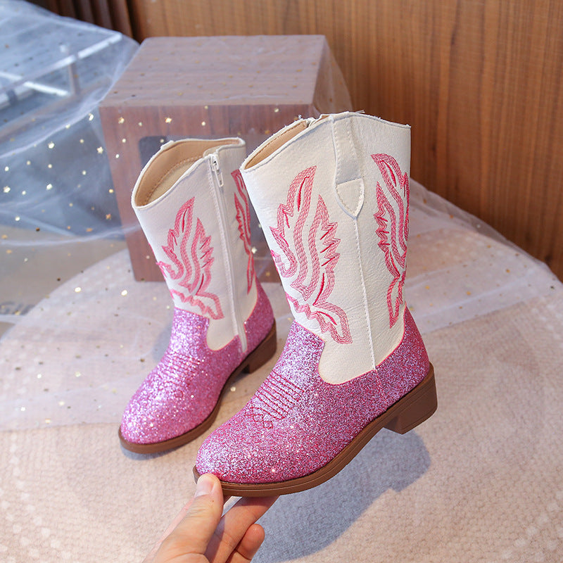 Children's Embroidered Western Boots