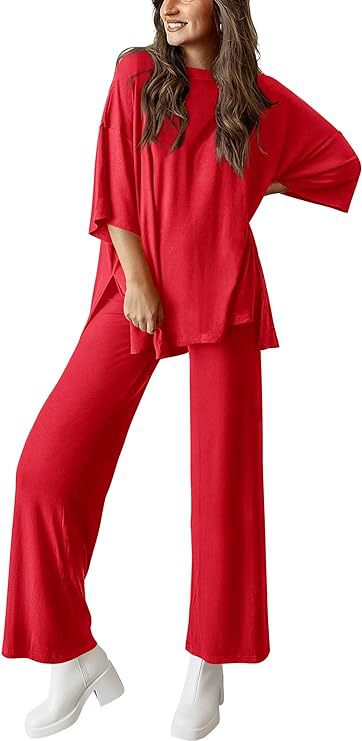 Loose T Side Pocket Sleepwear Set