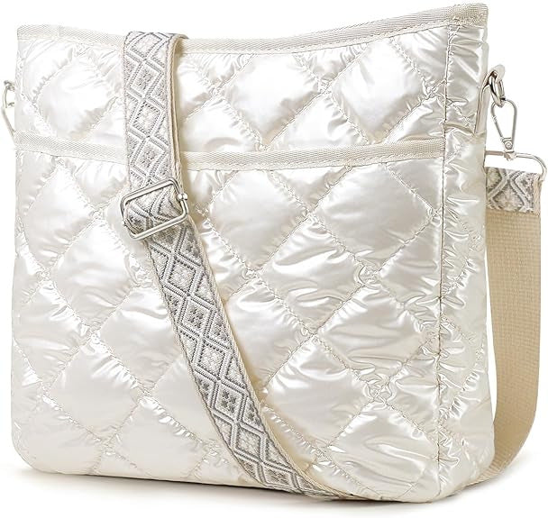 Women's Silk Cotton Down Jacket Waterproof Messenger Bag Shoulder Bag(moq3)