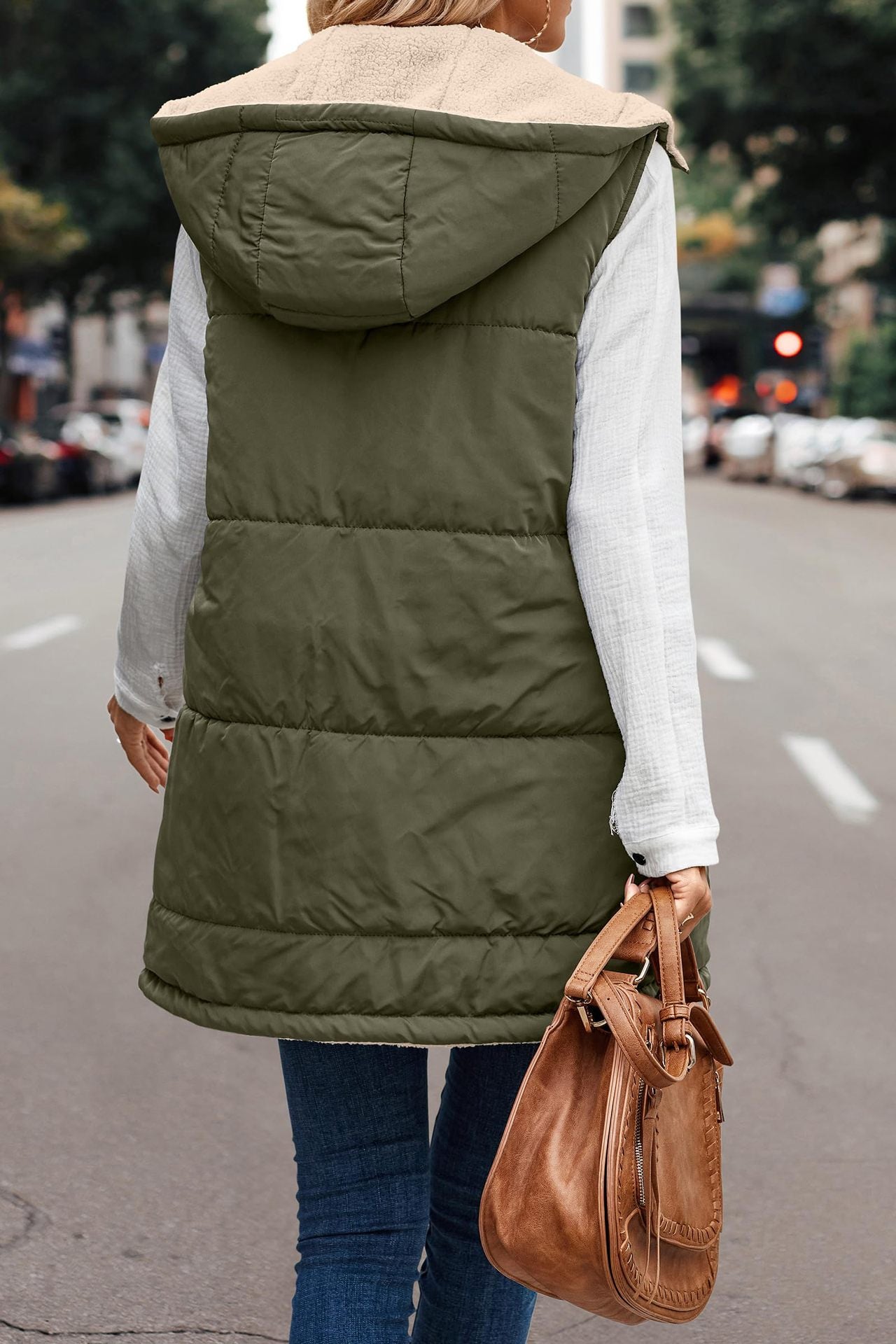 Hooded Reversible Vest Jacket