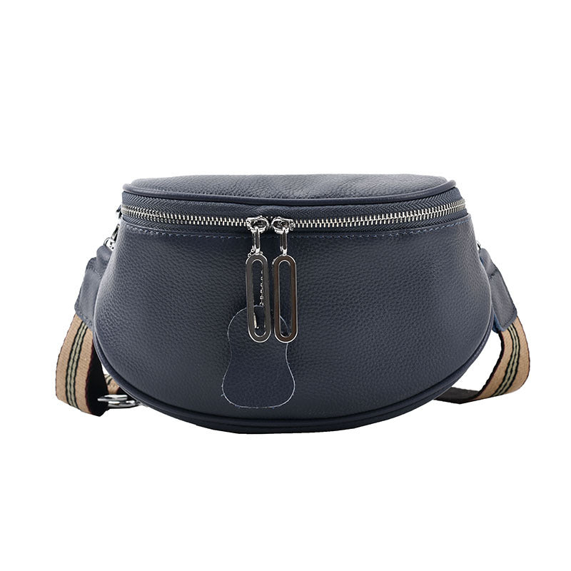 Zipper PU Leather Crossbody Bag