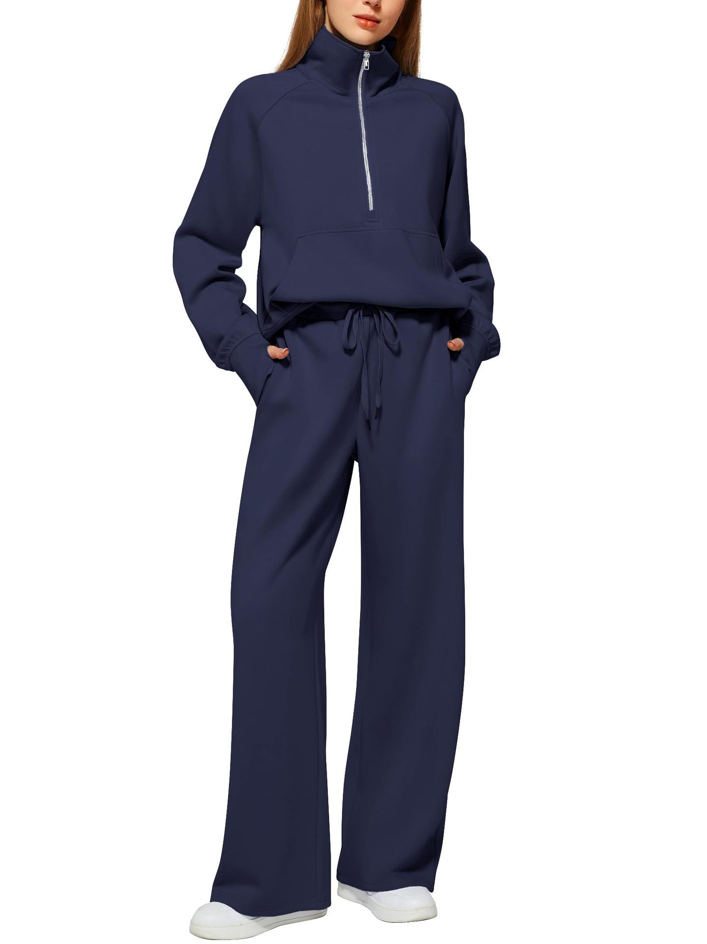 Sweatshirt Wide-leg Sweatpants Casual Set