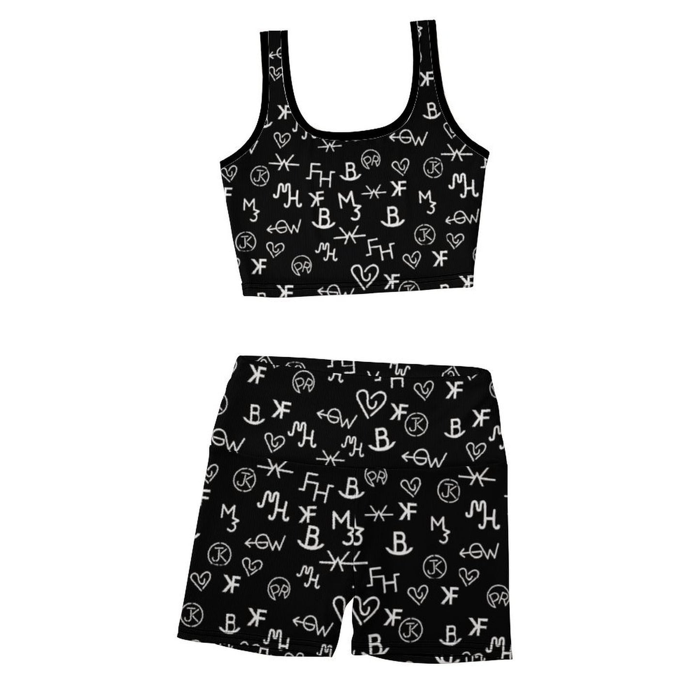 Custom Printed Yoga Vest Set(20-37)