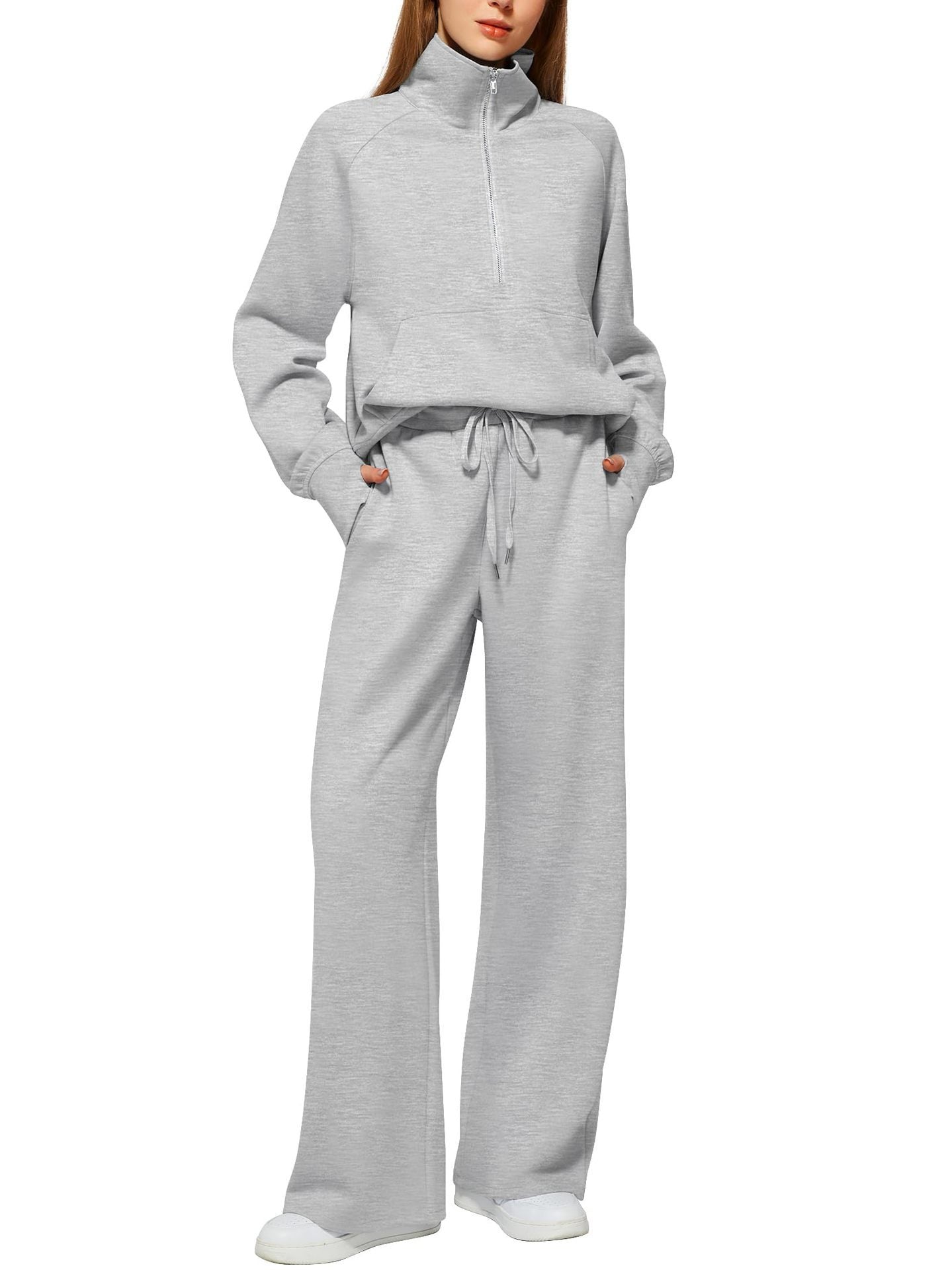 Sweatshirt Wide-leg Sweatpants Casual Set