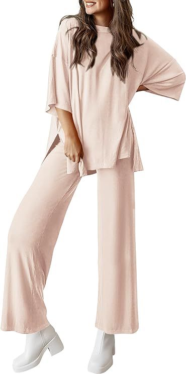 Loose T Side Pocket Sleepwear Set