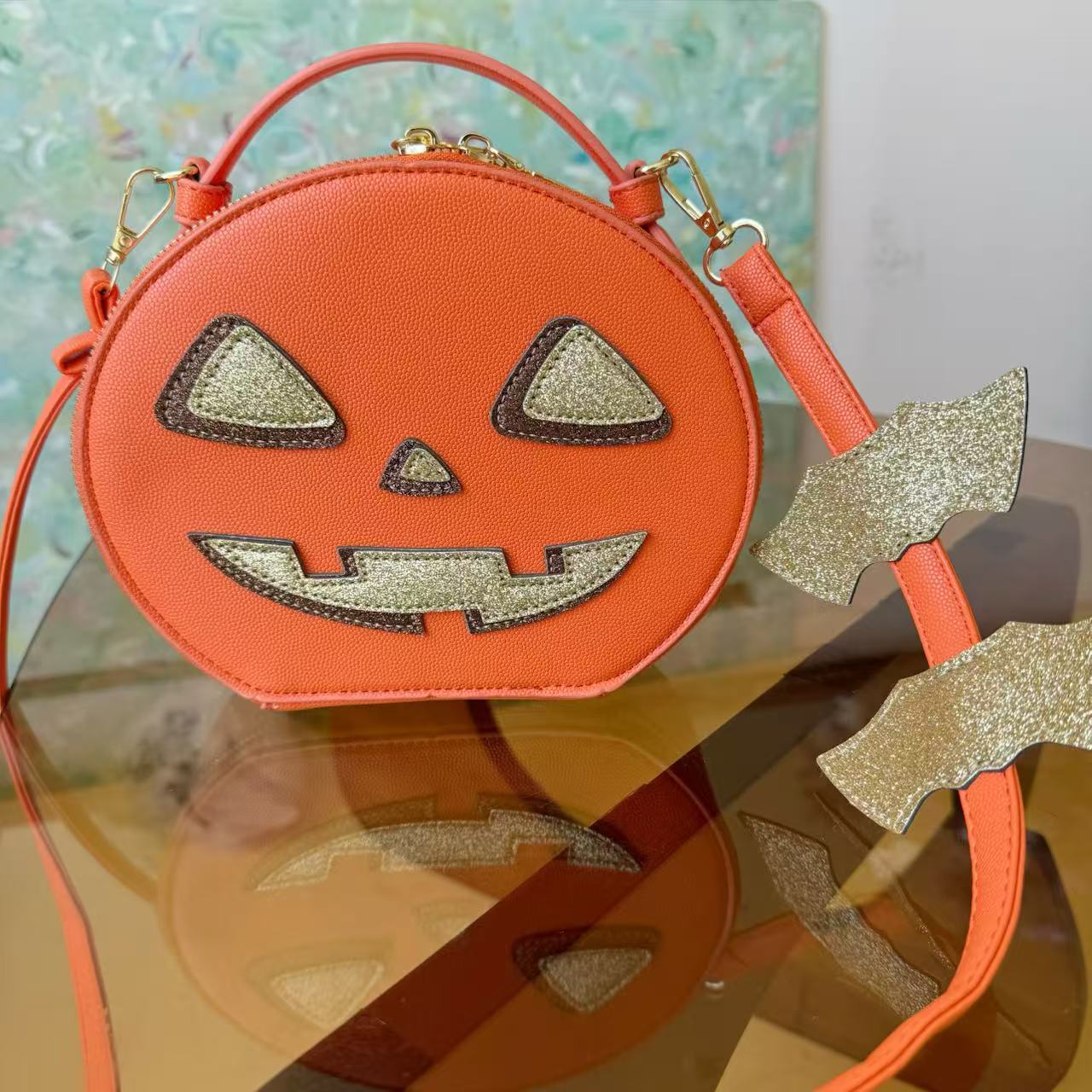Cute one-shoulder crossbody pumpkin bag