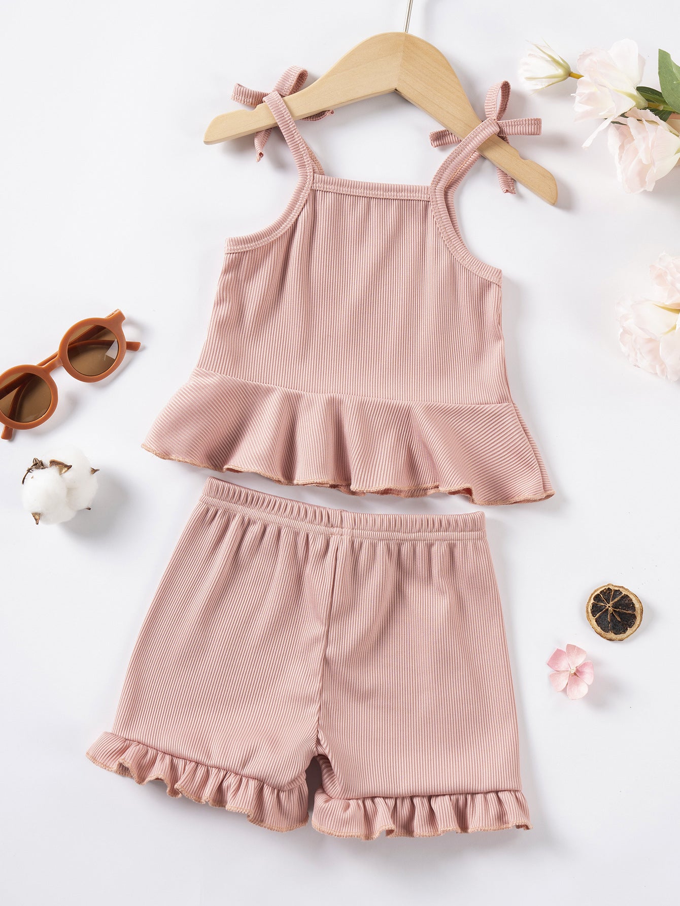 Newborn Sleeveless Lace-Edged Set