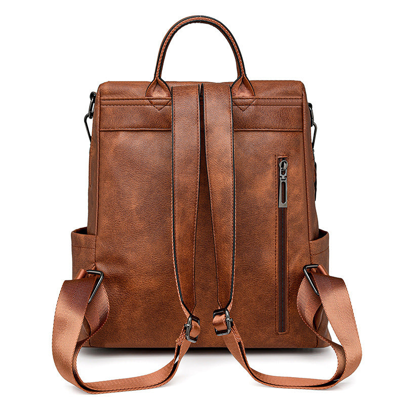 Two-Tone Tassel Backpack