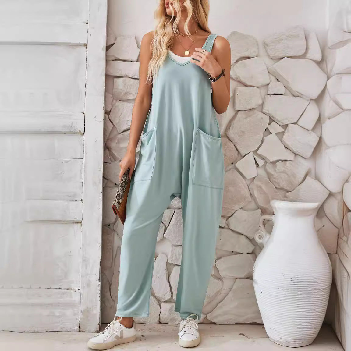 Knit Overalls With Suspenders