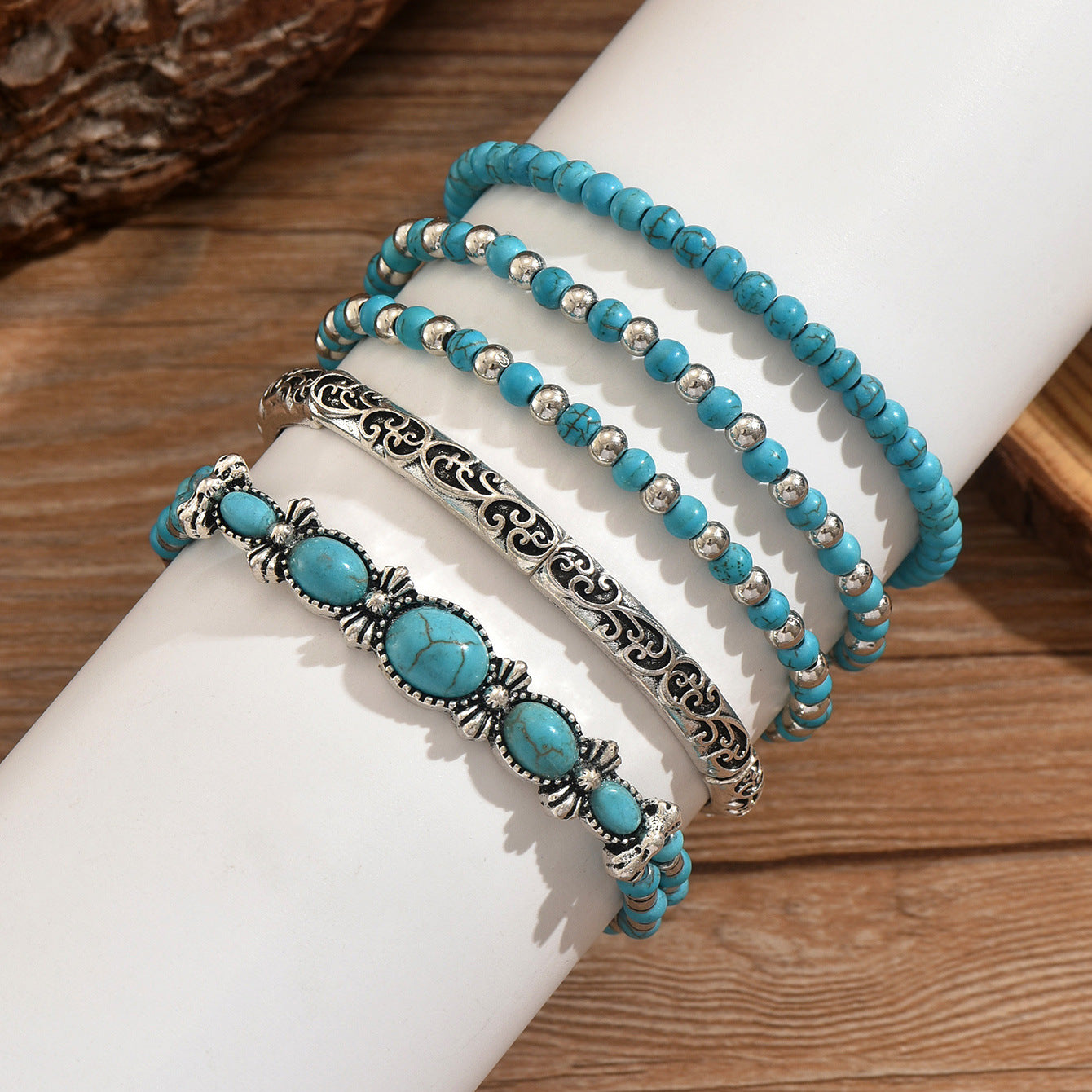 Turquoise Beaded Bracelet(MOQ:2)