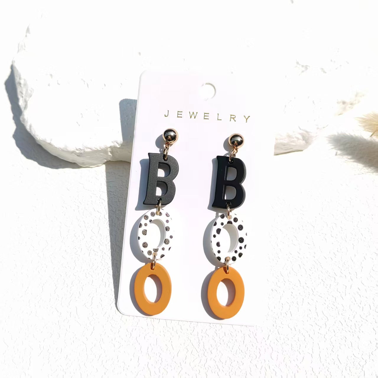 Halloween Wizard Hat Ghost Cute Acrylic Earrings