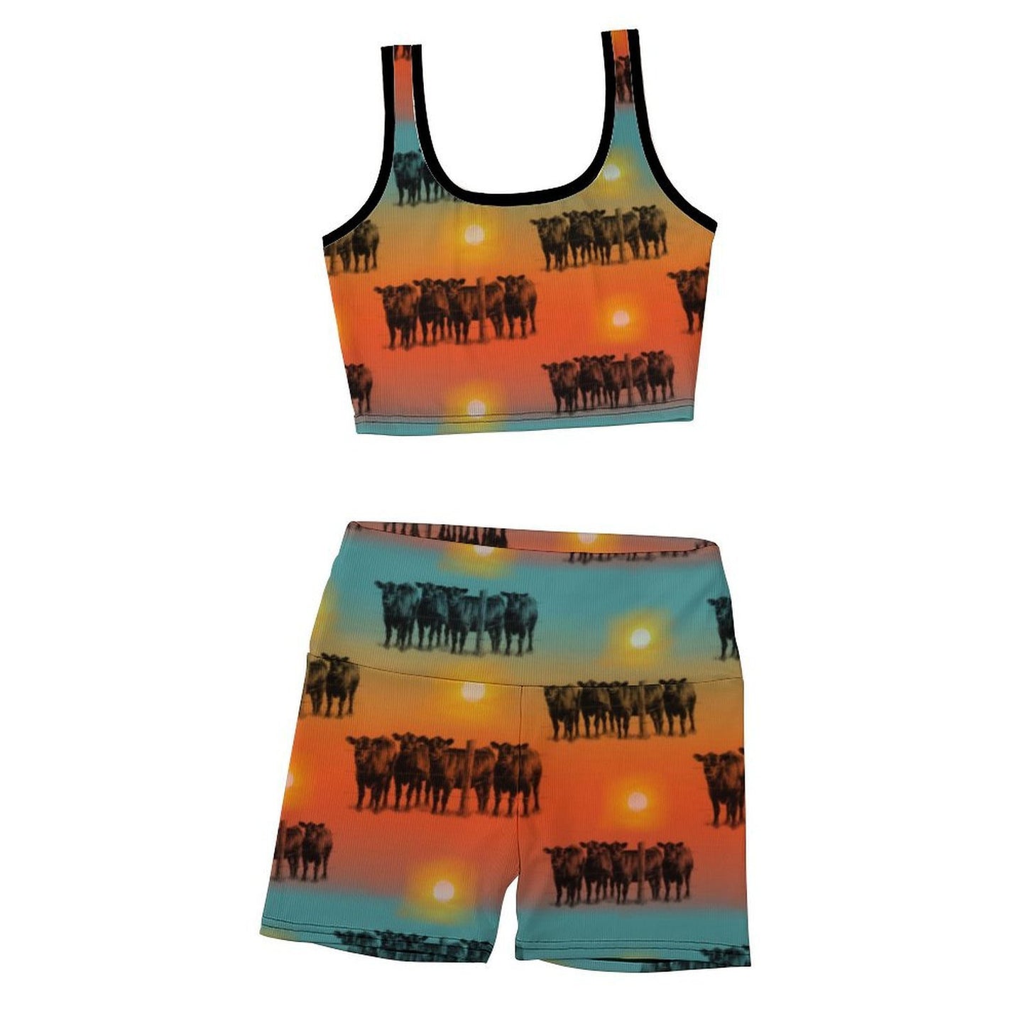 Custom Printed Yoga Vest Set(1-20)
