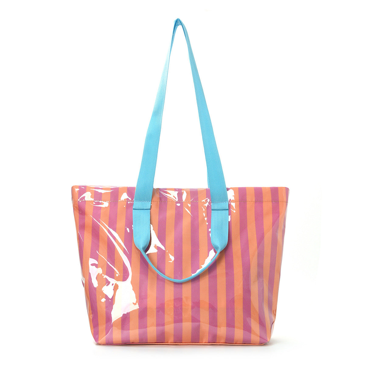 Candy Stripe PVC Tote Bag