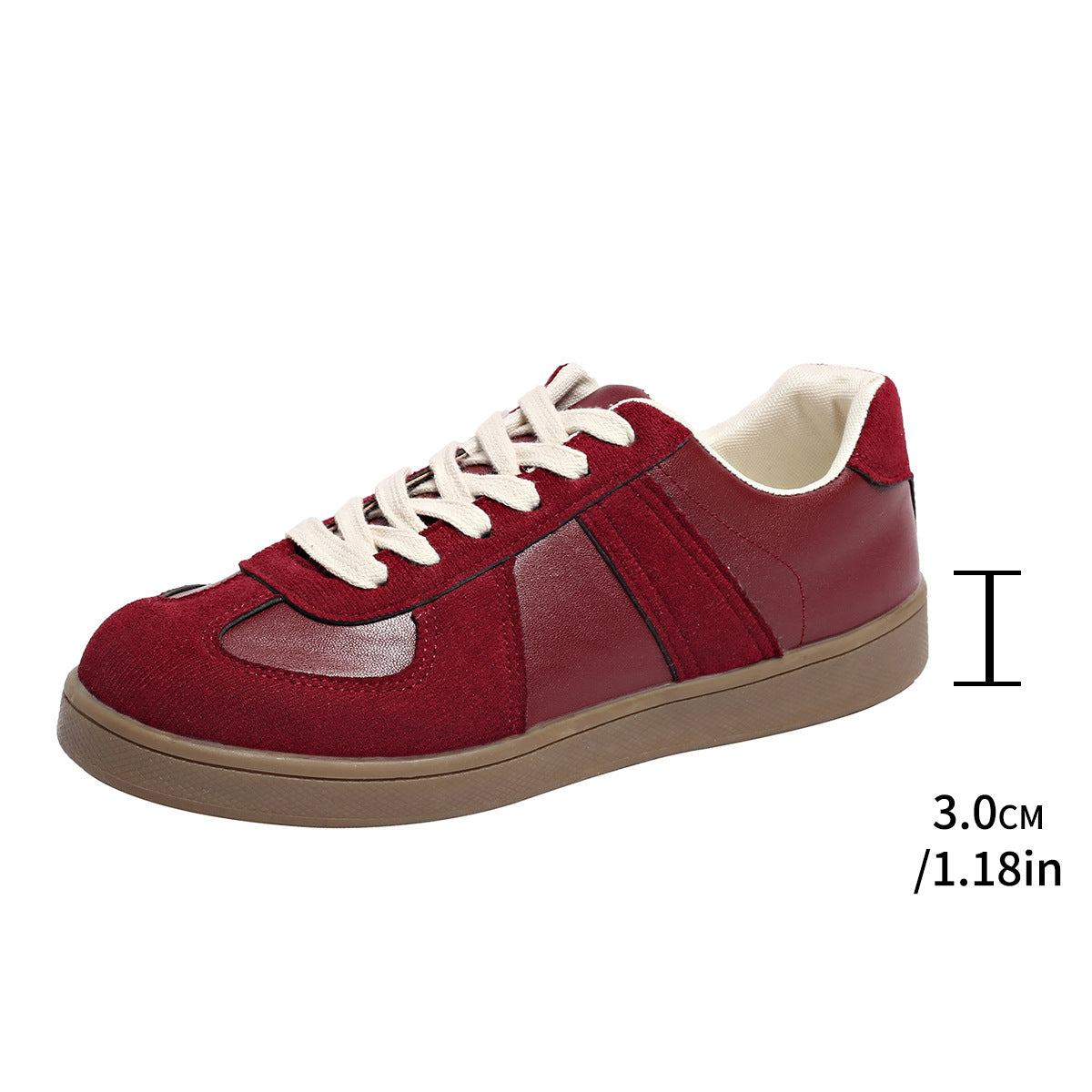Patched Lace-up Sneakers