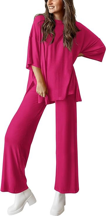 Loose T Side Pocket Sleepwear Set