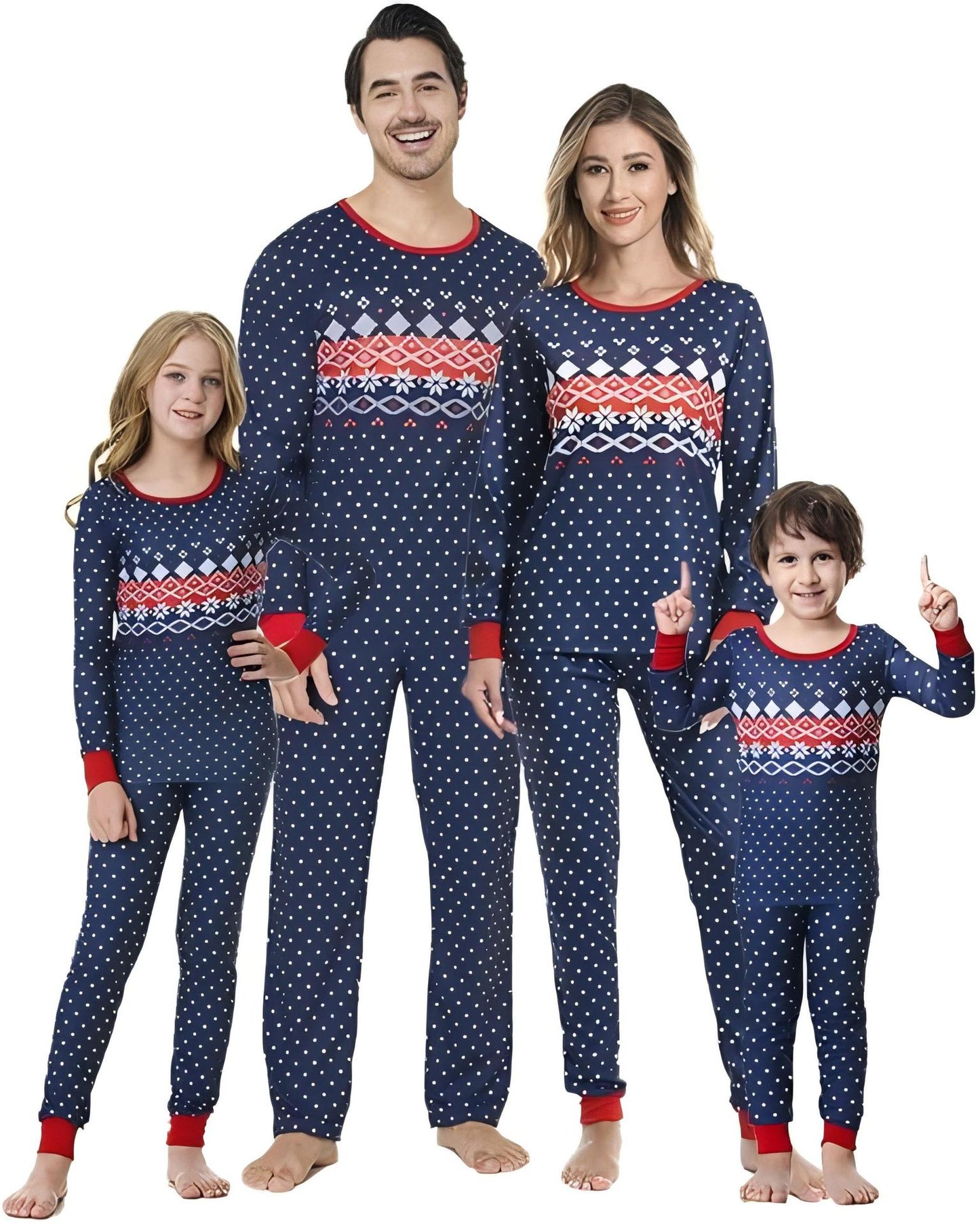 Christmas parent-child home wear autumn and winter pajamas
