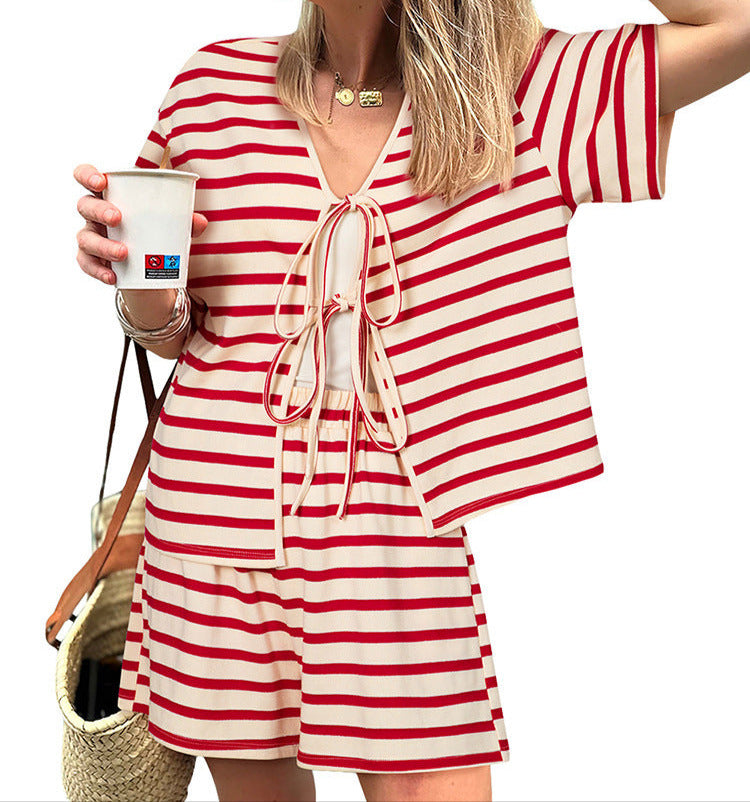 New Short Sleeved Top & Shorts Two-piece Set