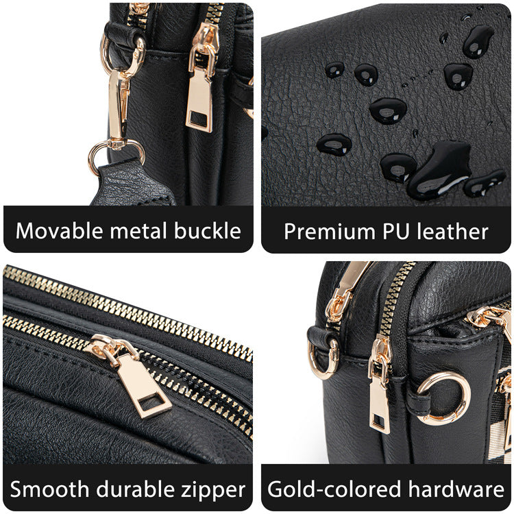 Checkered Crossbody Bags-Upgraded Anti-Theft Buckle