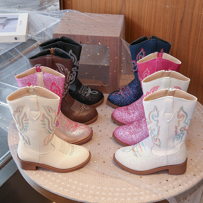 Children's Embroidered Western Boots
