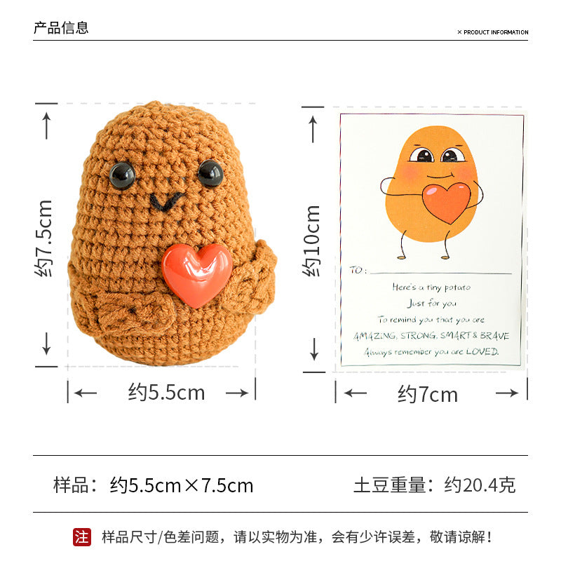Funny Expression Potato Crochet Doll