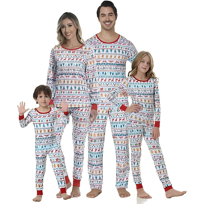 Christmas parent-child home wear autumn and winter pajamas