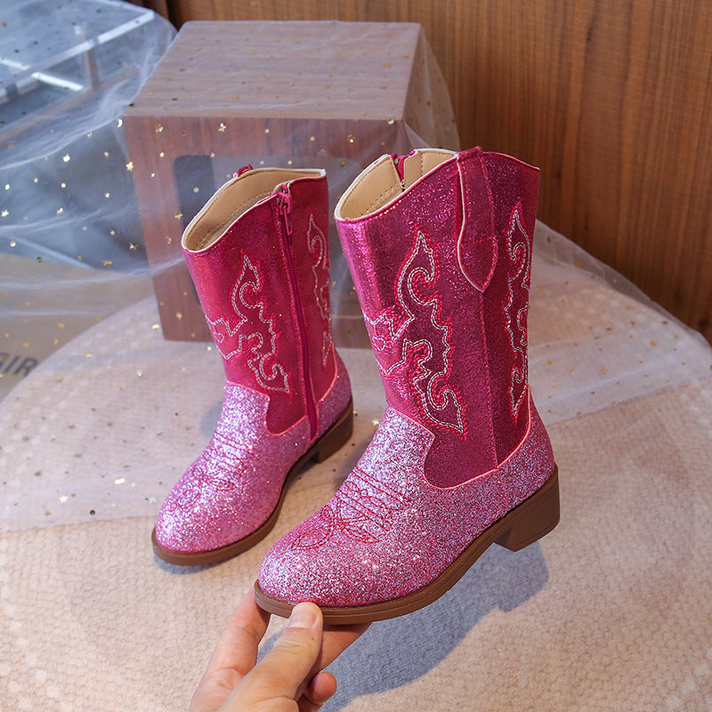 Children's Embroidered Western Boots