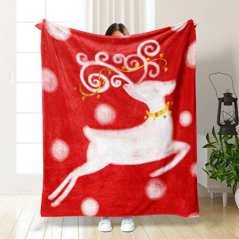 Thickened double-sided printed blanket nap blanket