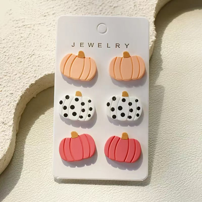 Halloween Wizard Hat Ghost Cute Acrylic Earrings
