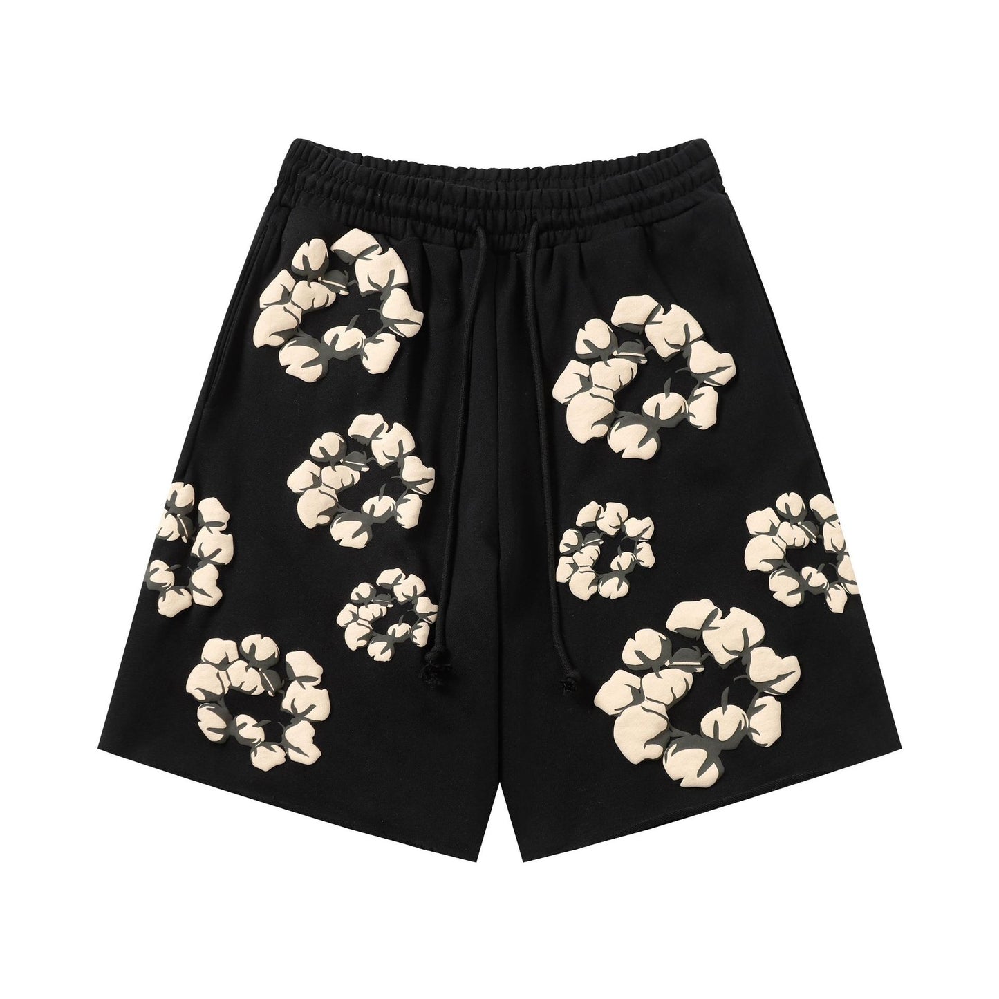 Printed camouflage shorts