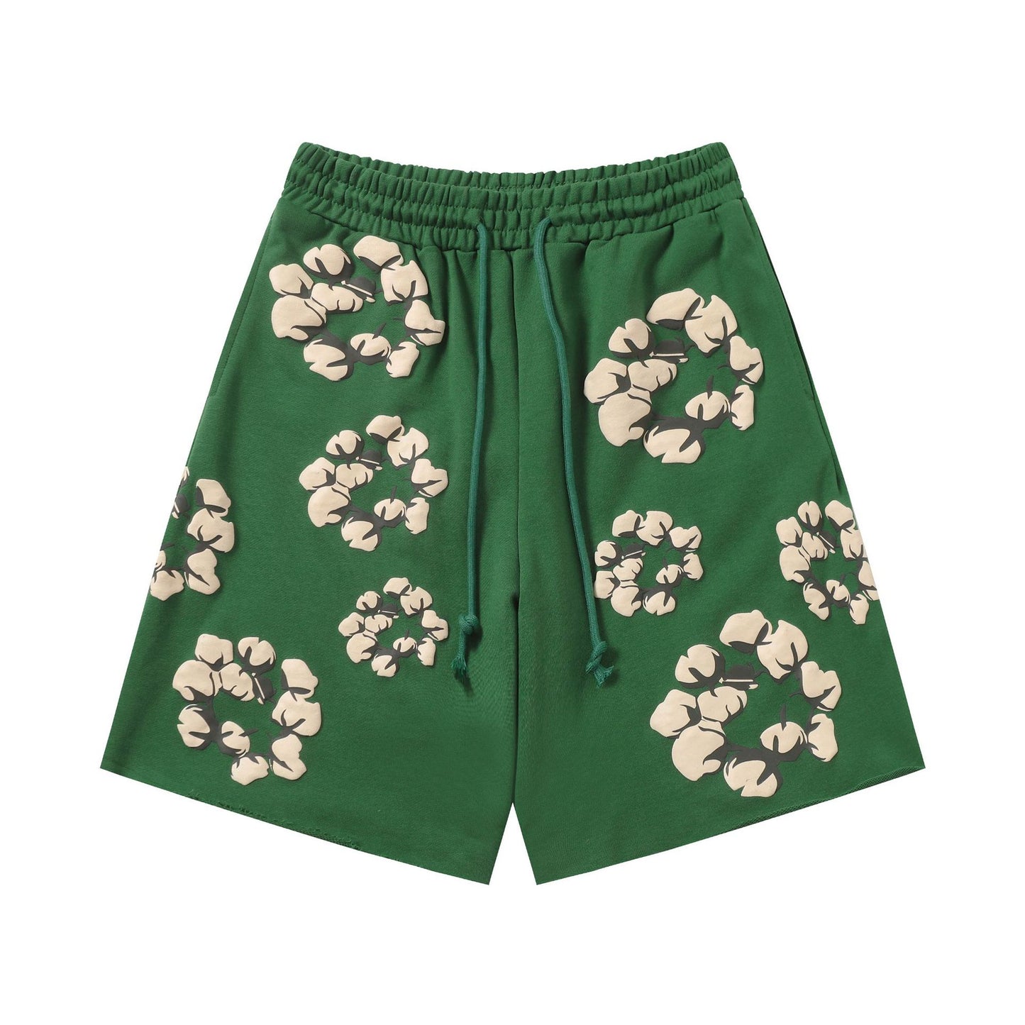 Printed camouflage shorts