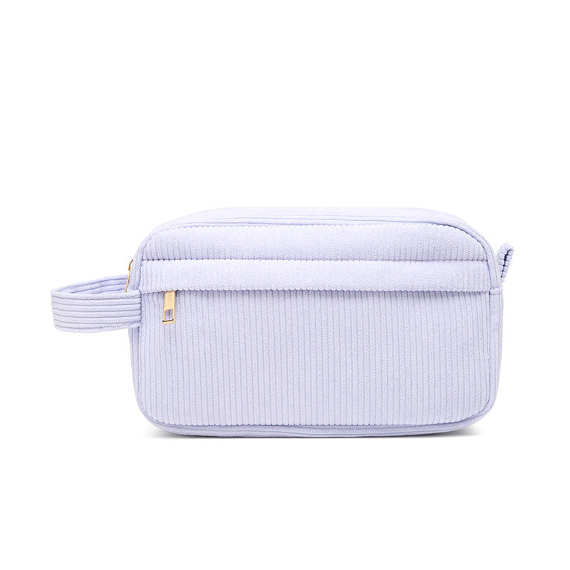 Custom Embroidered Name Seersucker Cosmetic Bag