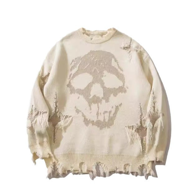 Halloween Skull Hole Sweater