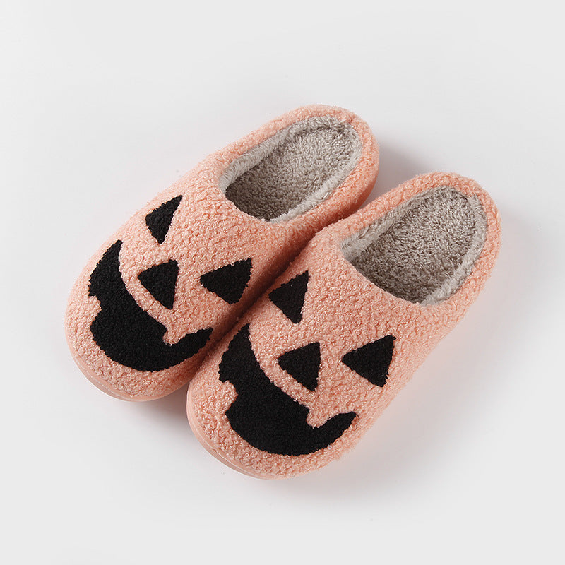 Halloween Pumpkin Cotton Slippers