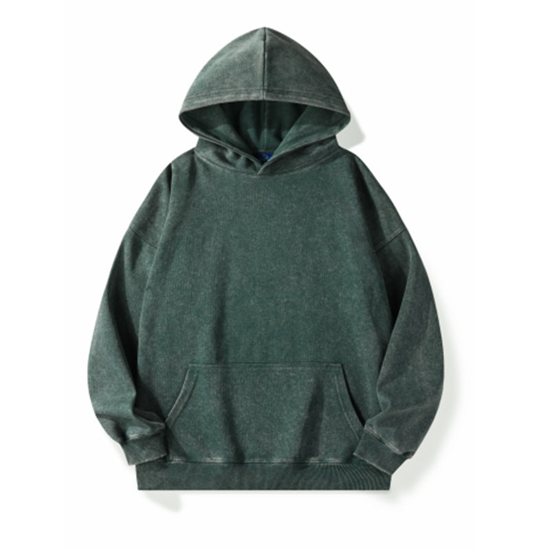 Velvet Cotton Hooded Sweatshirt
