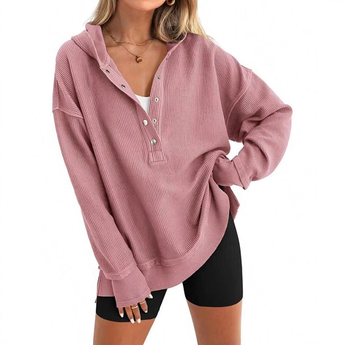 Solid Color Women's Hoodie Sweatshirt