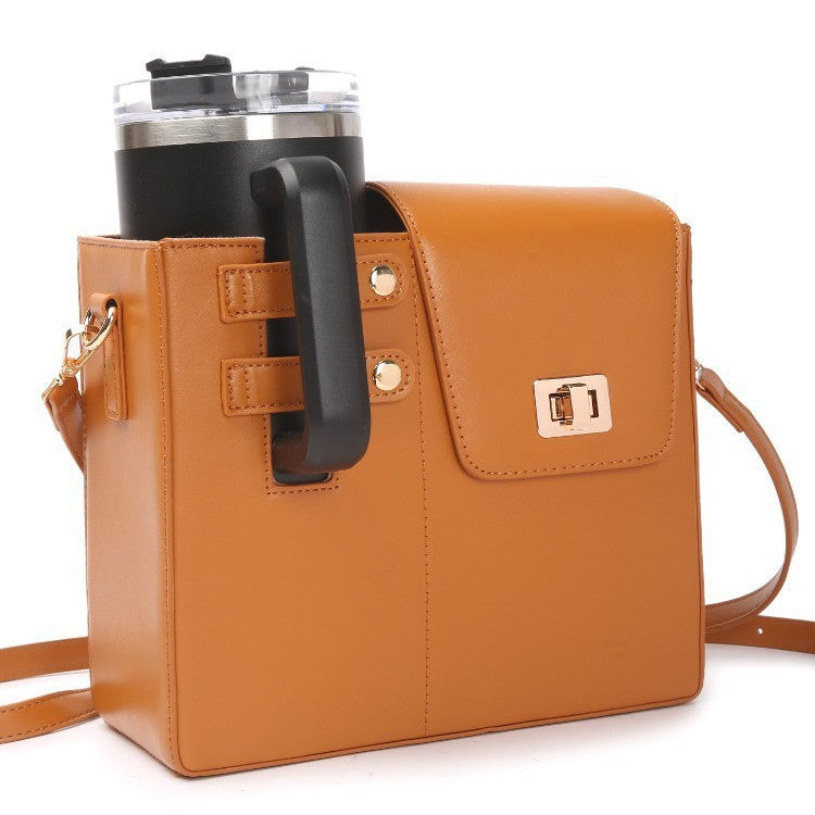 On the Go Cup Holder Purse Crossbody Bag