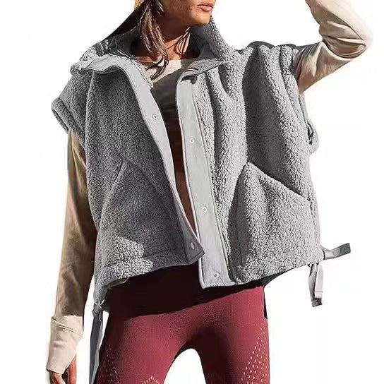 Women's Plush Vest Lambswool Jacket Vest Coat