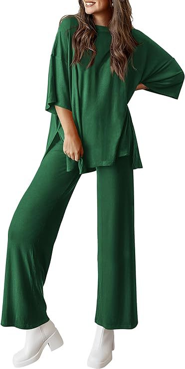 Loose T Side Pocket Sleepwear Set