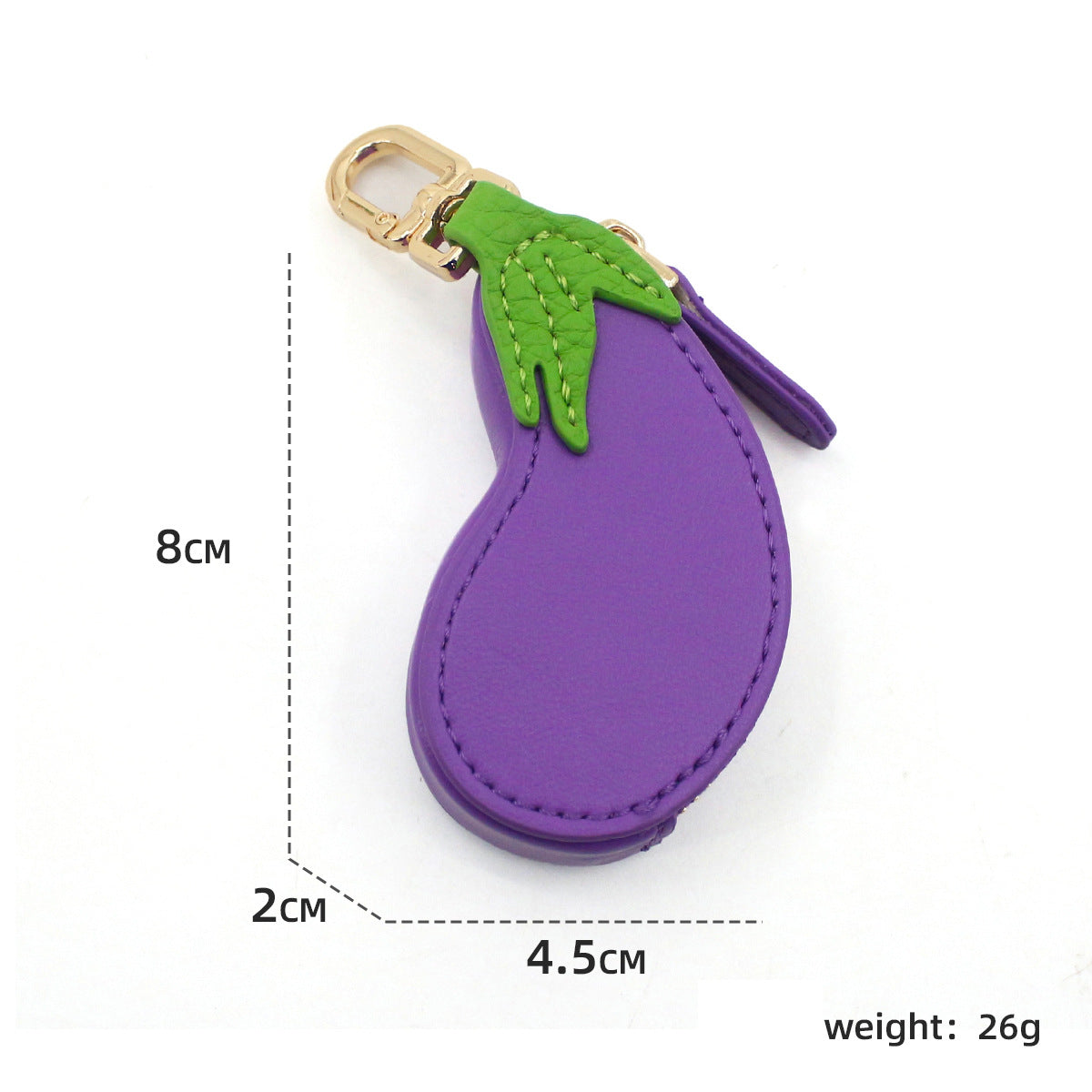 Cute Embroidered Leather Fruit-Shaped Chili Pepper Coin Purse