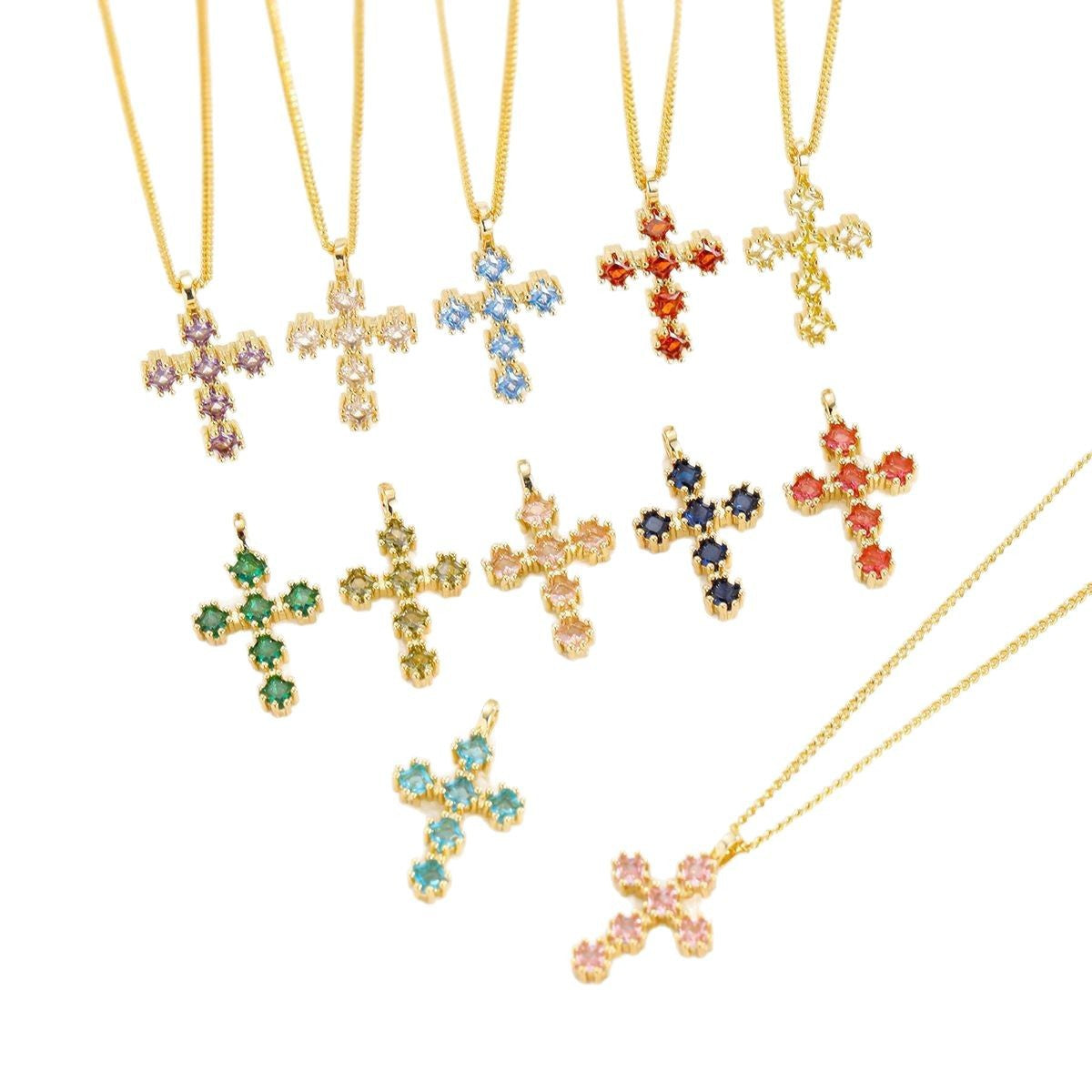 Zircon Cross Necklace