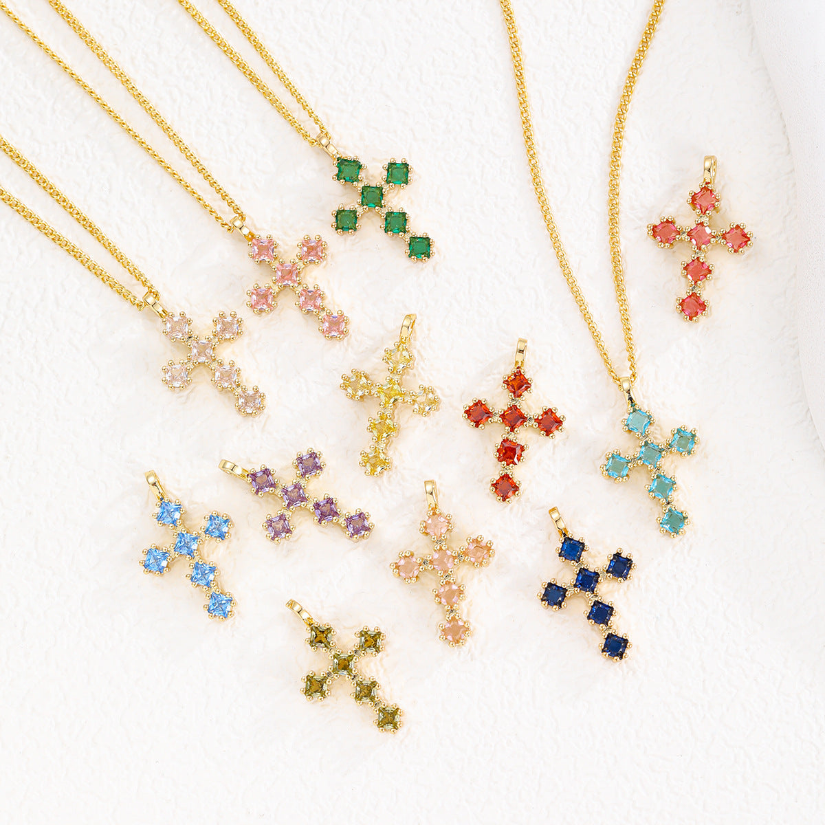 Zircon Cross Necklace