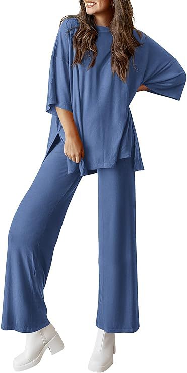 Loose T Side Pocket Sleepwear Set